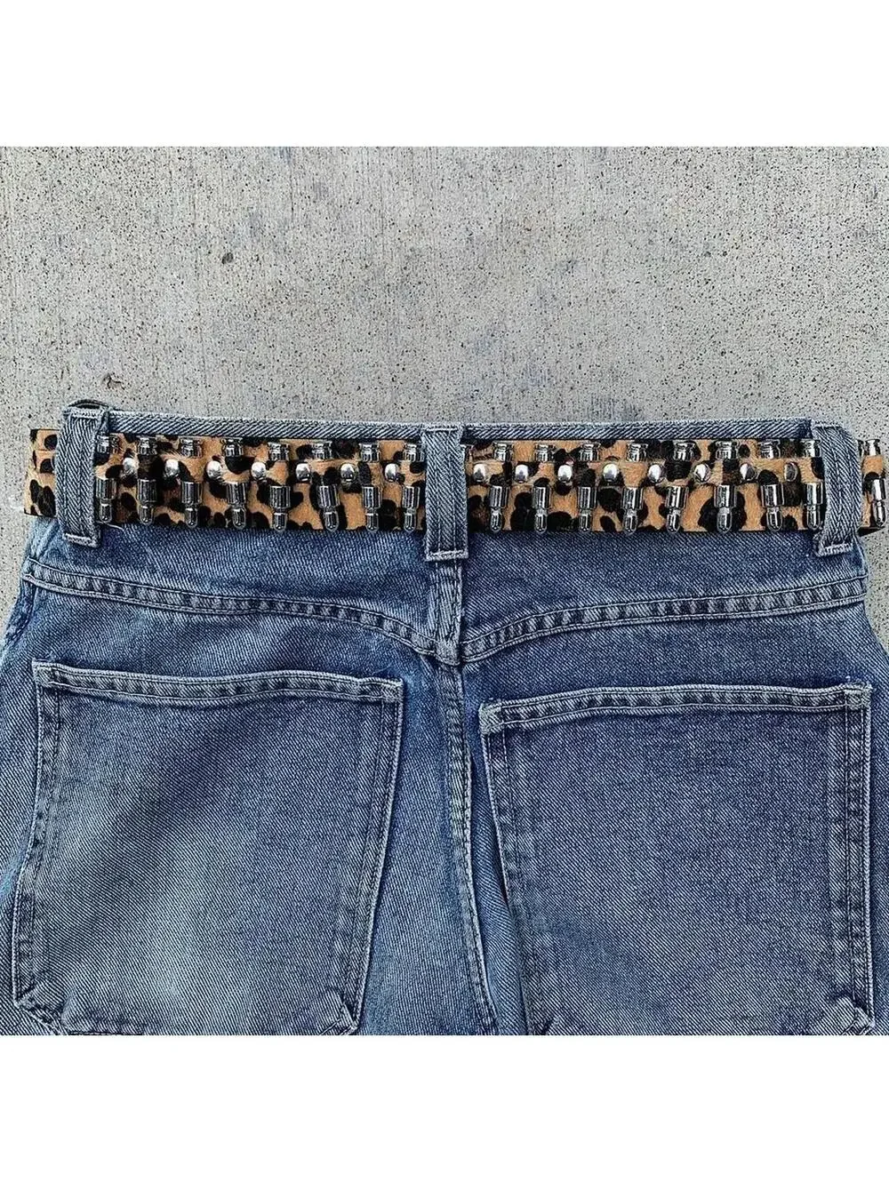 Y2K Vintage Cyber Blue Navy Belt 42 Inch